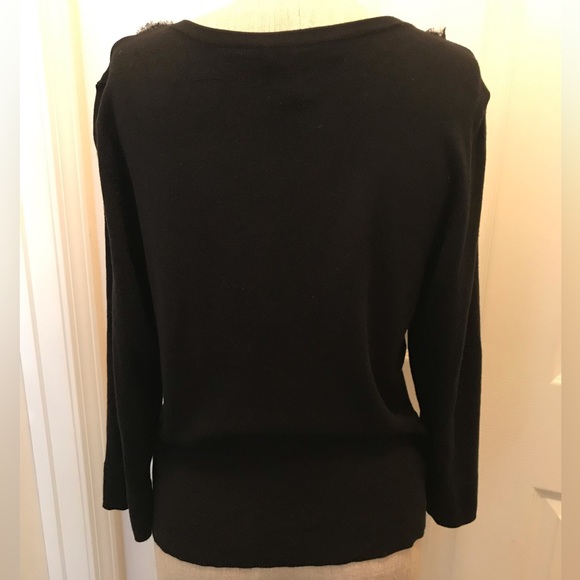 WHBM black cardigan with polkadot detail - Picture 3 of 16